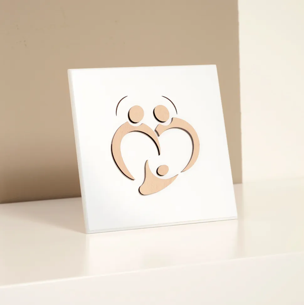Quadretto della Sacra Famiglia con Incisione Laser Made in Italy - Zuleika