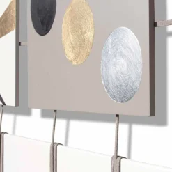Quadro astratto con quindici pannelli sospesi su corde Craig