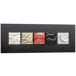 Quadro astratto di design decorato a mano Moma by Viadurini Decor, made in Italy