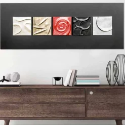 Quadro astratto di design decorato a mano Moma by Viadurini Decor, made in Italy