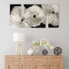 Quadro con fiori Petunia Piccola Argento by Viadurini Decor, decorato a mano