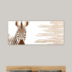 Quadro con Zebra Realizzato con il Laser Made in Italy - Yuuka