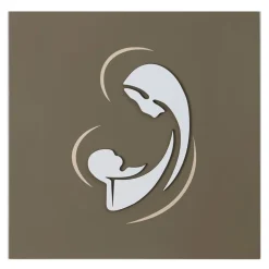 Quadro della Madonna con Bambino Inciso a Laser Made in Italy - Bashira