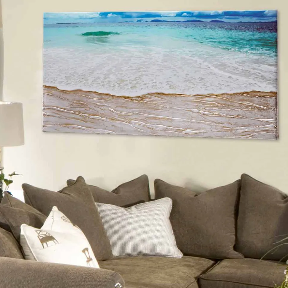 Quadro di design moderno Beach fatto a mano, prodotto artigianale