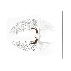 Quadro Inciso a Laser con Albero e Cuore di Famiglia Made in Italy - Aletha