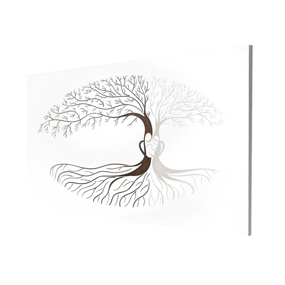 Quadro Inciso a Laser con Albero e Cuore di Famiglia Made in Italy - Aletha