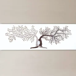 Quadro Inciso a Laser con 2 Alberi Intrecciati Made in Italy - Deide