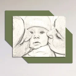 Quadro in Legno con Stampa di Bacio a un Bambino Made in Italy - Andorra