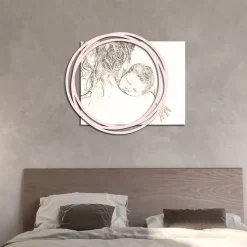 Quadro in Legno con Stampa di Donna con Bambino Made in Italy - Taiwan