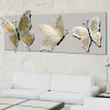 Quadro moderno con tre farfalle in rilievo decorate a mano Stephen