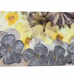 Quadro moderno floreale con petali materici decorati a mano Ramos