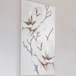 Quadro Realizzato in Laser con Fiore di Magnolia Made in Italy - Misaki