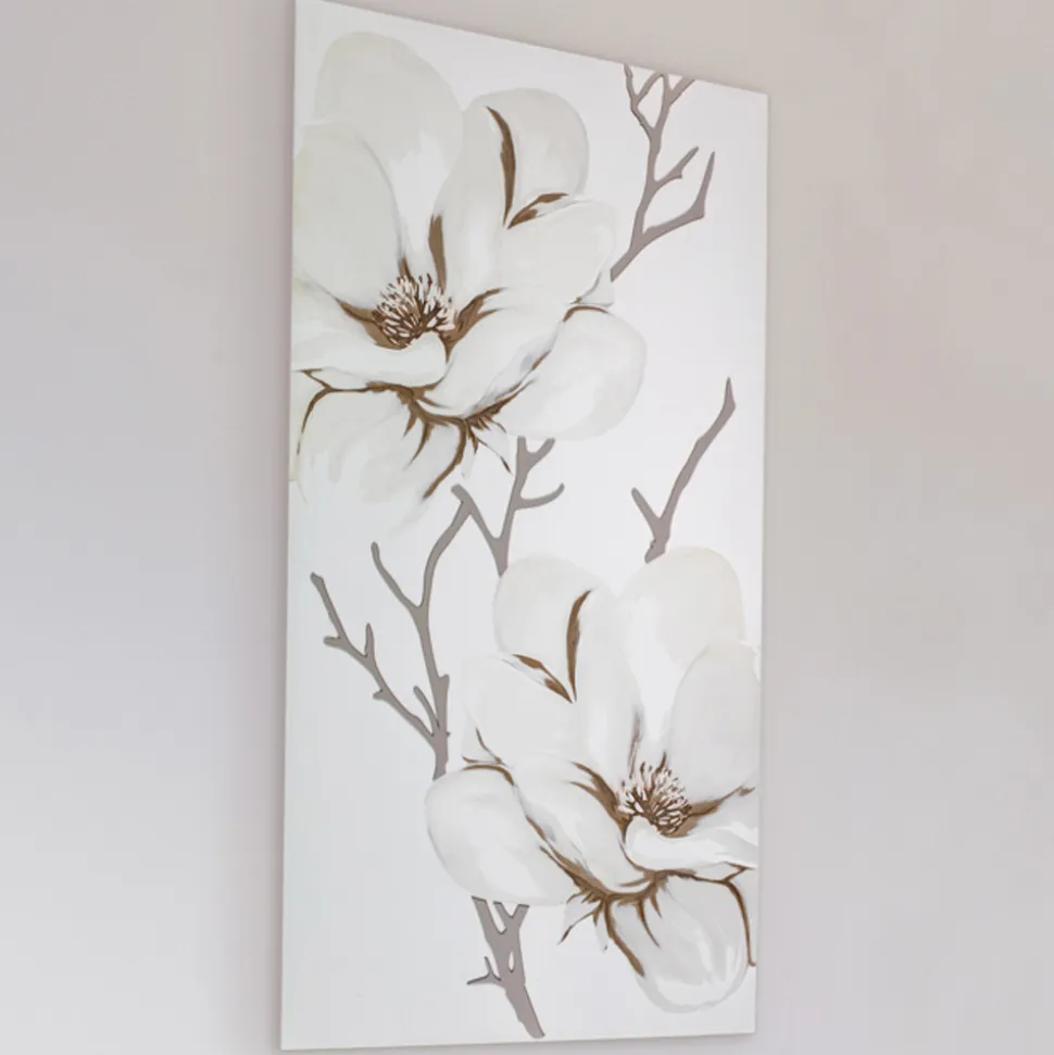 Quadro Realizzato in Laser con Fiore di Magnolia Made in Italy - Misaki