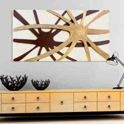Quadro rettangolare moderno astratto con pannello madreperla Chad