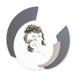 Quadro Rotondo Realizzato in Laser della Famiglia Made in Italy - Margherita