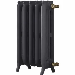 Radiatore di Design 5 Elementi Lisci in Ghisa da Terra fino 914 W - Barocco