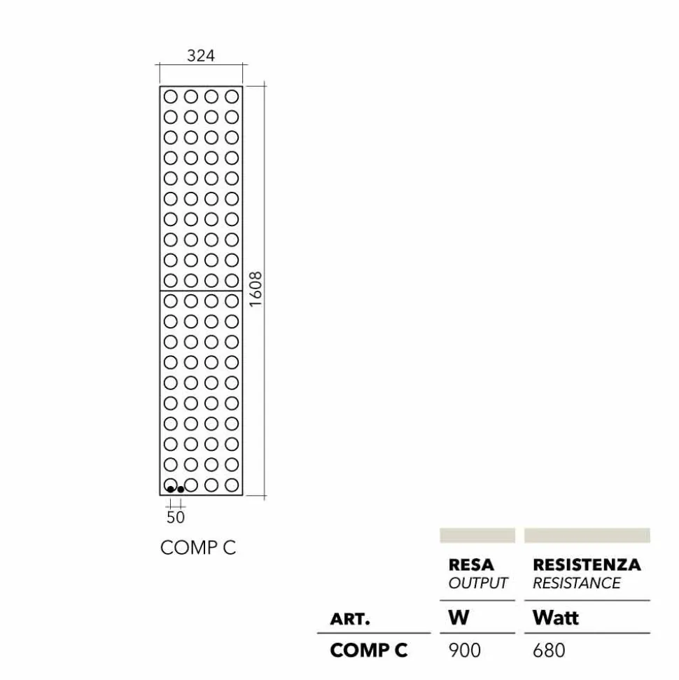 Radiatore termoarredo lego elettrico di design Brick by Scirocco H