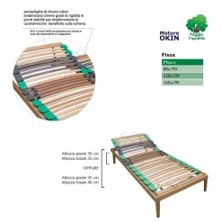 Rete Matrimoniale Regolabile in Legno di Faggio Bio Energy ATP Manuale - Energy