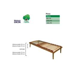 Rete Singola Interamente in Legno con Doghe Basculanti Bio Energy - Energy