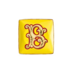 Rosenthal Versace Alphabet 6 Coppette Quadre Piane in Porcellana - Alphabet