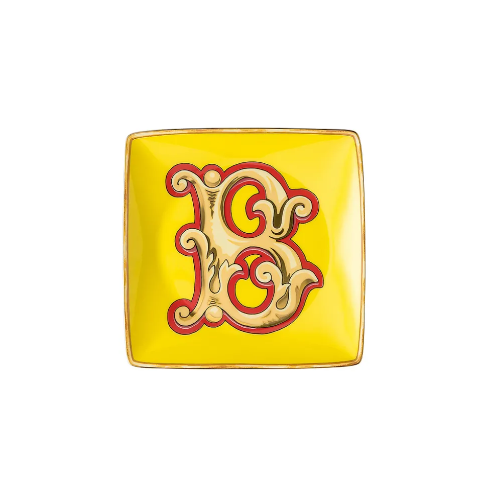 Rosenthal Versace Alphabet 6 Coppette Quadre Piane in Porcellana - Alphabet