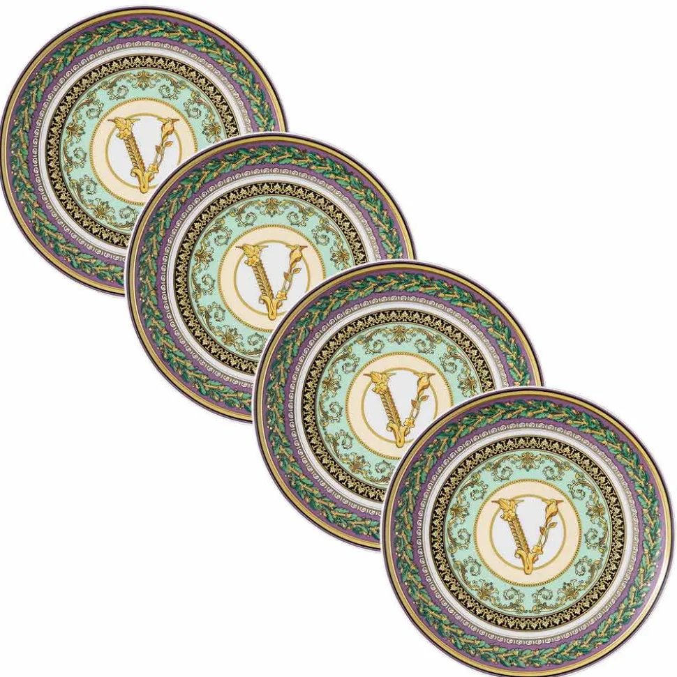 Rosenthal Versace Barocco Mosaic 4 Piatti Piani Diametro 17 cm - Mosaic