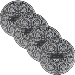 Rosenthal Versace Barocco 4 Piatti Piani Diametro 17 cm in Porcellana - Barocco