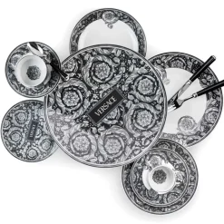 Rosenthal Versace Barocco 4 Piatti Piani Diametro 17 cm in Porcellana - Barocco