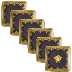 Rosenthal Versace I Love Baroque 6 Coppette Quadre Piane in Porcellana - Baroque