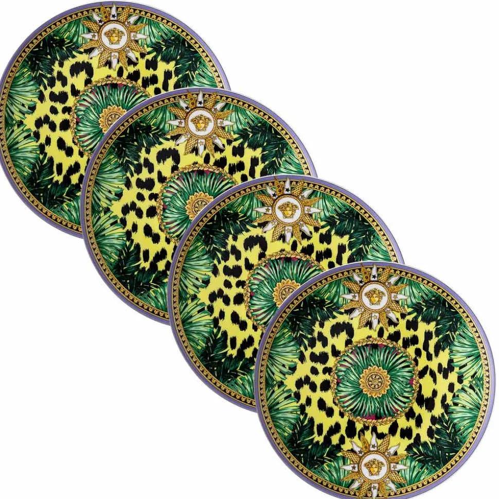 Rosenthal Versace Jungle Animalier 4 Piatti Piani Diametro 17 cm - Animalier