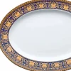 Rosenthal Versace Medusa Blue Piatto ovale di design in porcellana