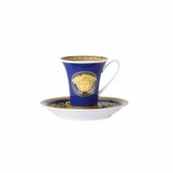 Rosenthal Versace Medusa Blue Tazzina da caffè di design in porcellana