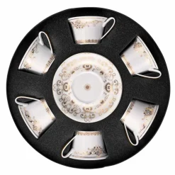 Rosenthal Versace Medusa Gala Gold set tazze in porcellana da tè 6 pzz