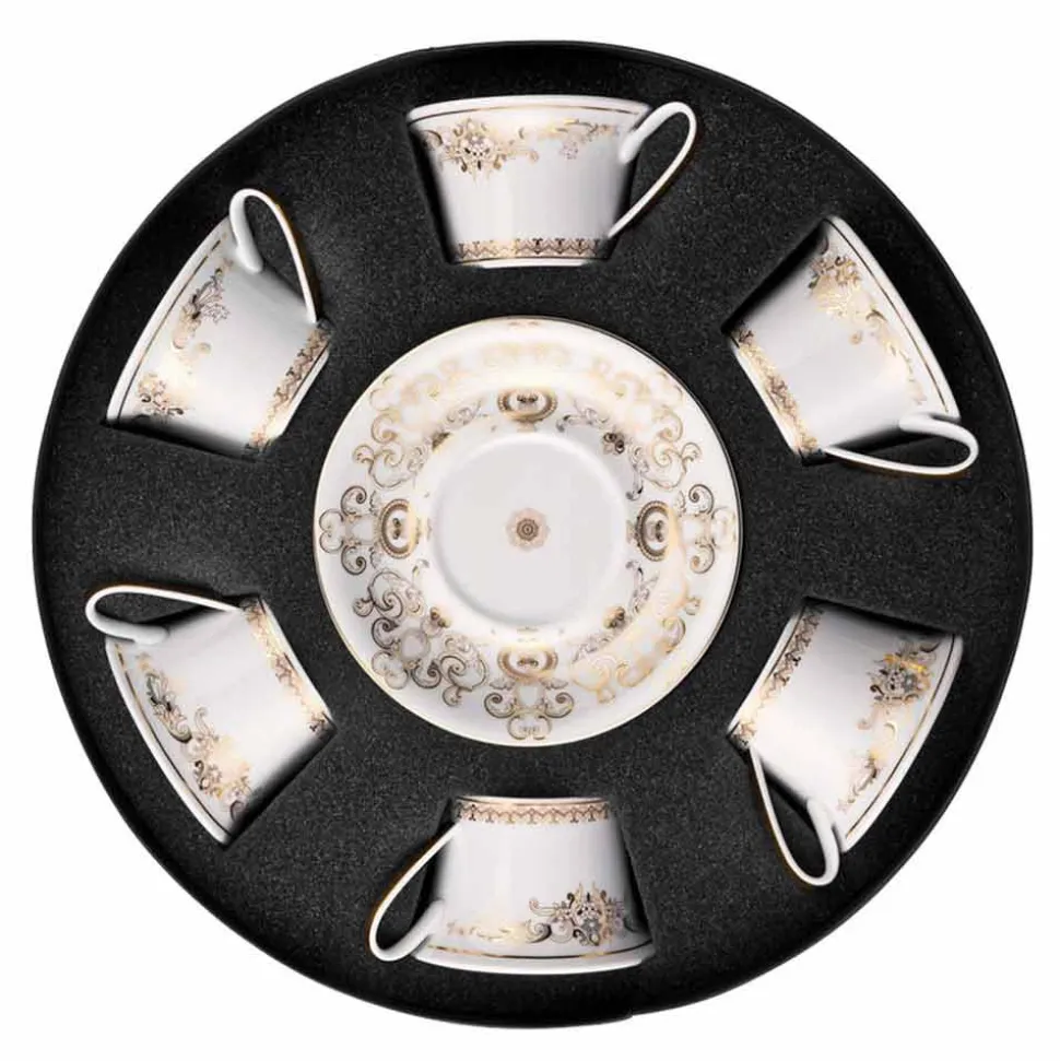 Rosenthal Versace Medusa Gala set tazze da tè in porcellana 6 pezzi