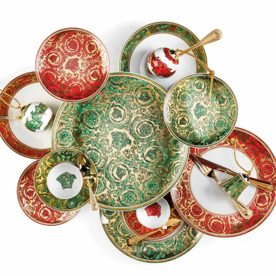 Rosenthal Versace Medusa Garland Green Piatto di Natale 33 cm - Christmas