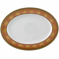 Rosenthal Versace Medusa Rosso Piatto ovale 40cm di design porcellana