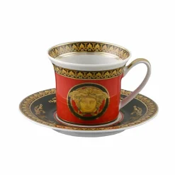 Rosenthal Versace Medusa Rosso Tazzina espresso design in porcellana