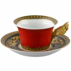 Rosenthal Versace Medusa Rosso set tazze da tè 6 pezzi in porcellana