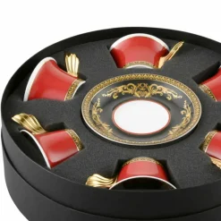 Rosenthal Versace Medusa Rosso set tazze da tè 6 pezzi in porcellana