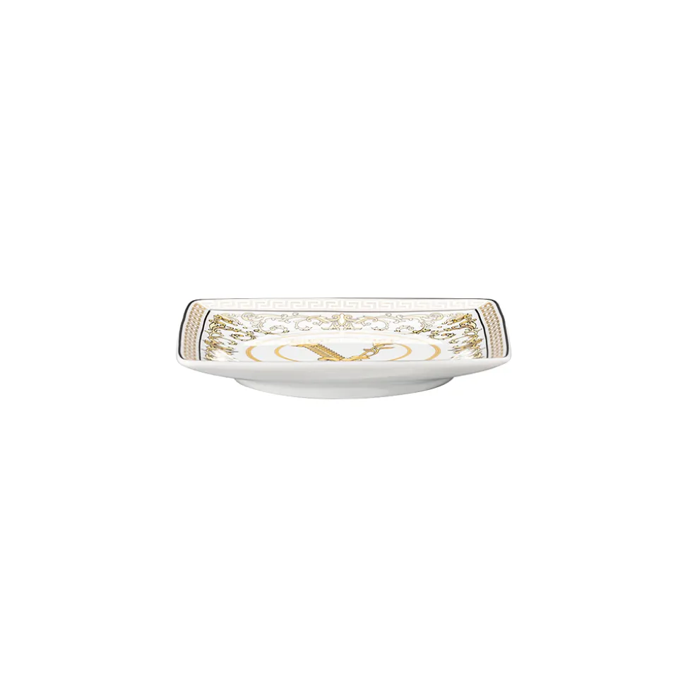 Rosenthal Versace Virtus Gala 6 Coppette Quadre Piane 15x15 cm in Porcellana - Barocco