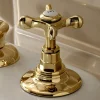 Rubinetteria Bidet a 3 Fori Erogazione Interna in Ottone Fatto a Mano - Fioretta