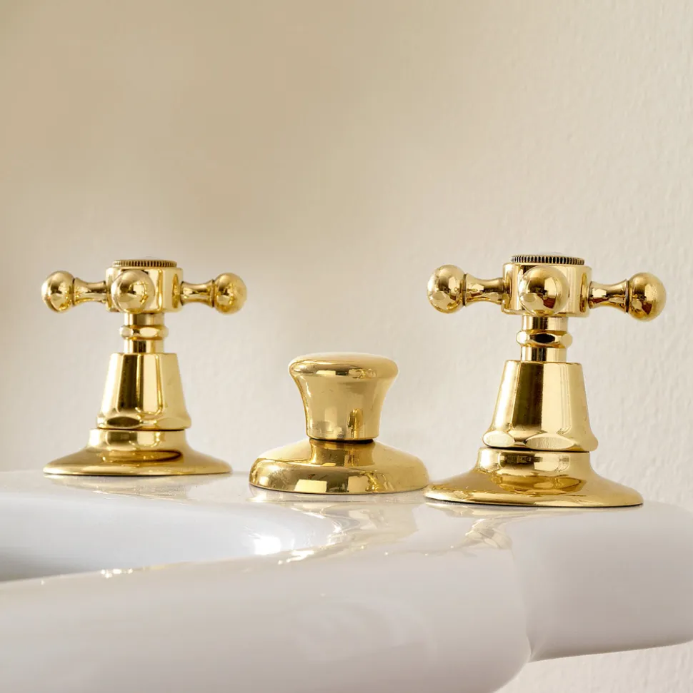 Rubinetteria Bidet a 3 Fori in Ottone Made in Italy, Stile Vintage – Ursula
