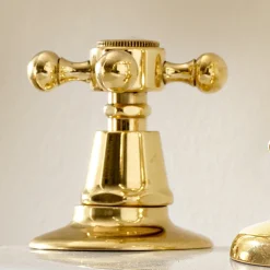 Rubinetteria Bidet a 3 Fori in Ottone Made in Italy, Stile Vintage – Ursula