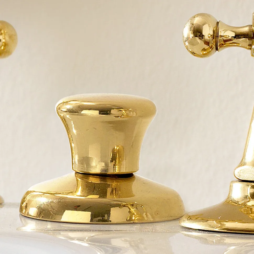 Rubinetteria Bidet a 3 Fori in Ottone Made in Italy, Stile Vintage – Ursula