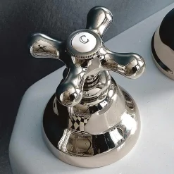 Rubinetteria Bidet Classica 3 Fori con Scarico in Ottone Made in Italy- Ercolina