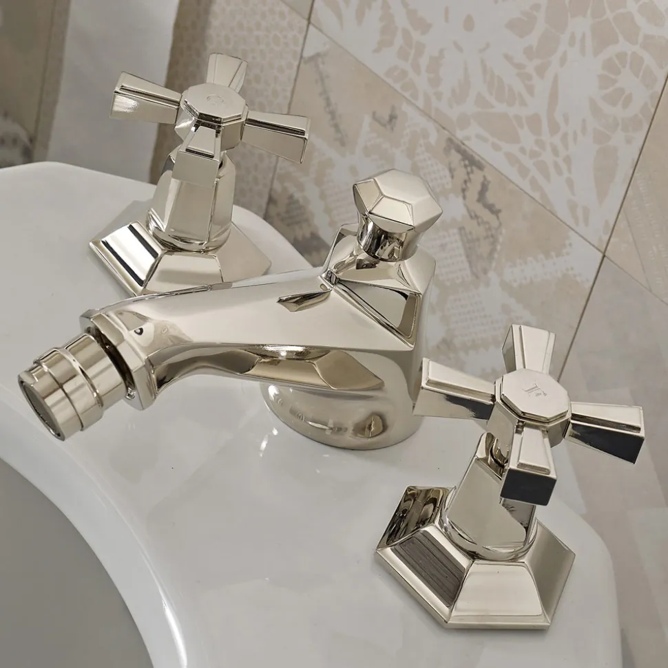Rubinetteria Bidet Design 3 Fori in Ottone Stile Vintage Made in Italy – Silvana