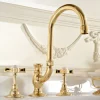 Rubinetteria Lavabo a Bocca Alta Vintage in Ottone Made in Italy – Katerina