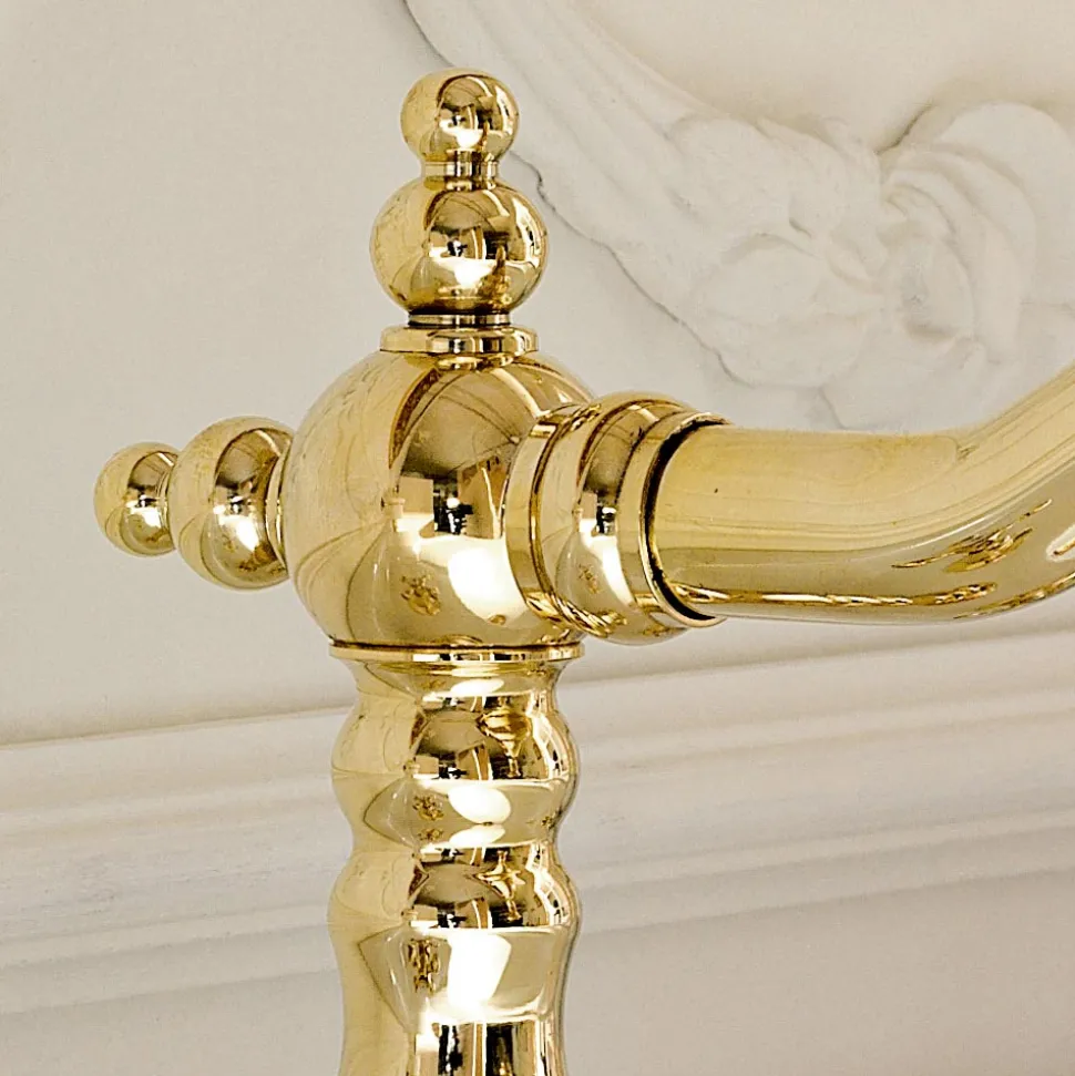Rubinetteria Lavabo di Design Vintage a 3 Fori in Ottone Made in Italy – Ursula