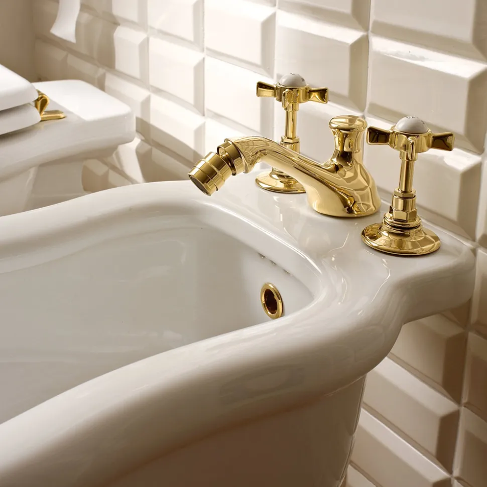Rubinetteria Vintage per Bidet a 3 Fori in Ottone Made in Italy – Katerina