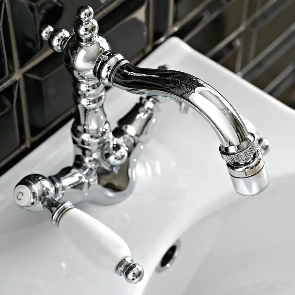 Rubinetto Bidet Monoforo Classico con Leve in Ottone Artigianale - Noriana
